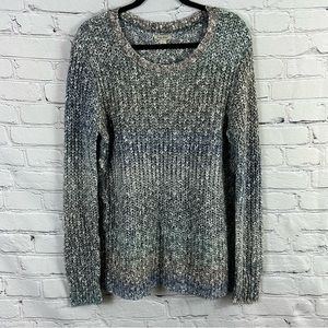 LUCKY 🍀 BRAND OMBRÉ MULTI-COLOR CREW NECK SWEATER SIZE(L)